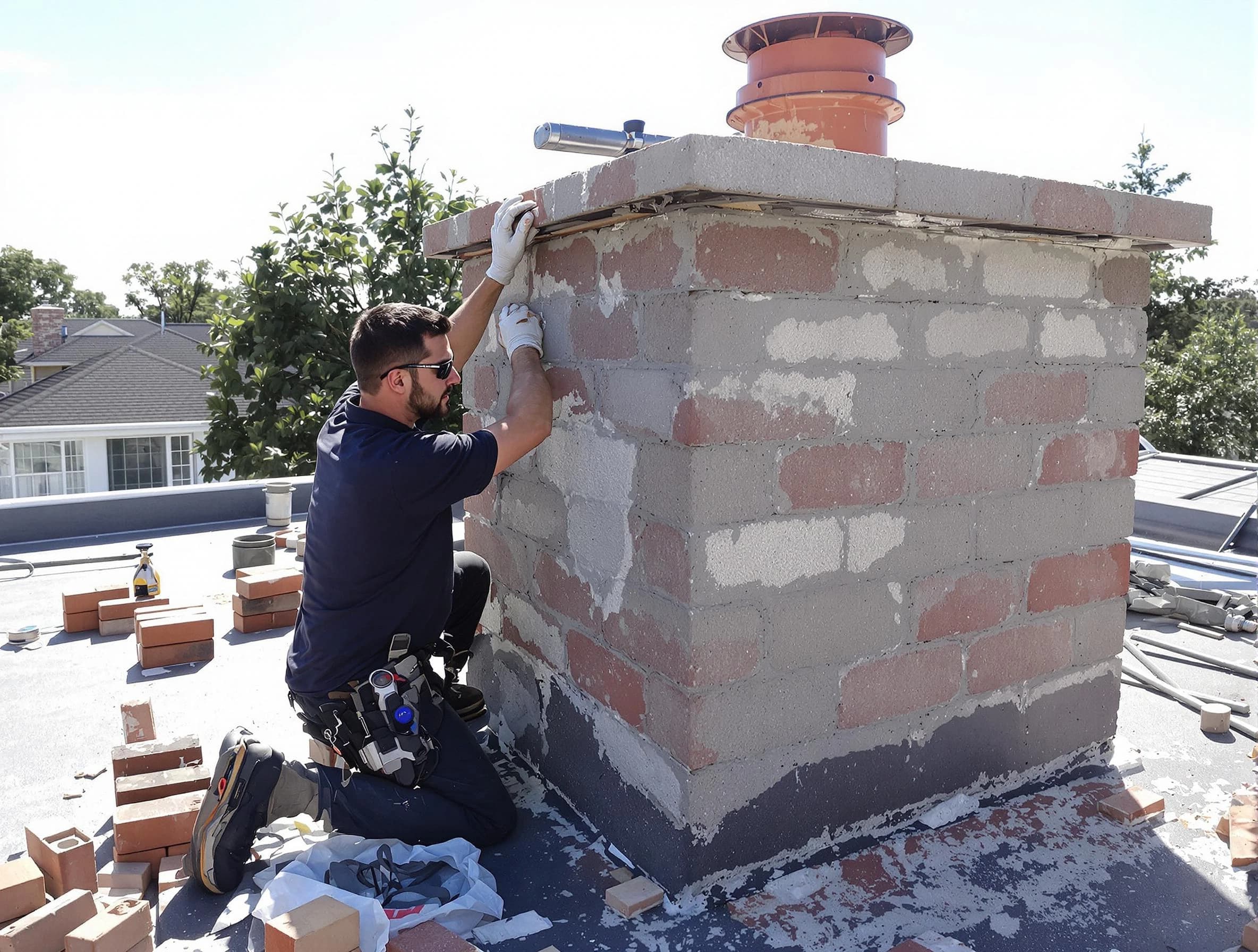 Advanced chimney repair process by Tewksbury Chimney Sweep in Tewksbury, MA