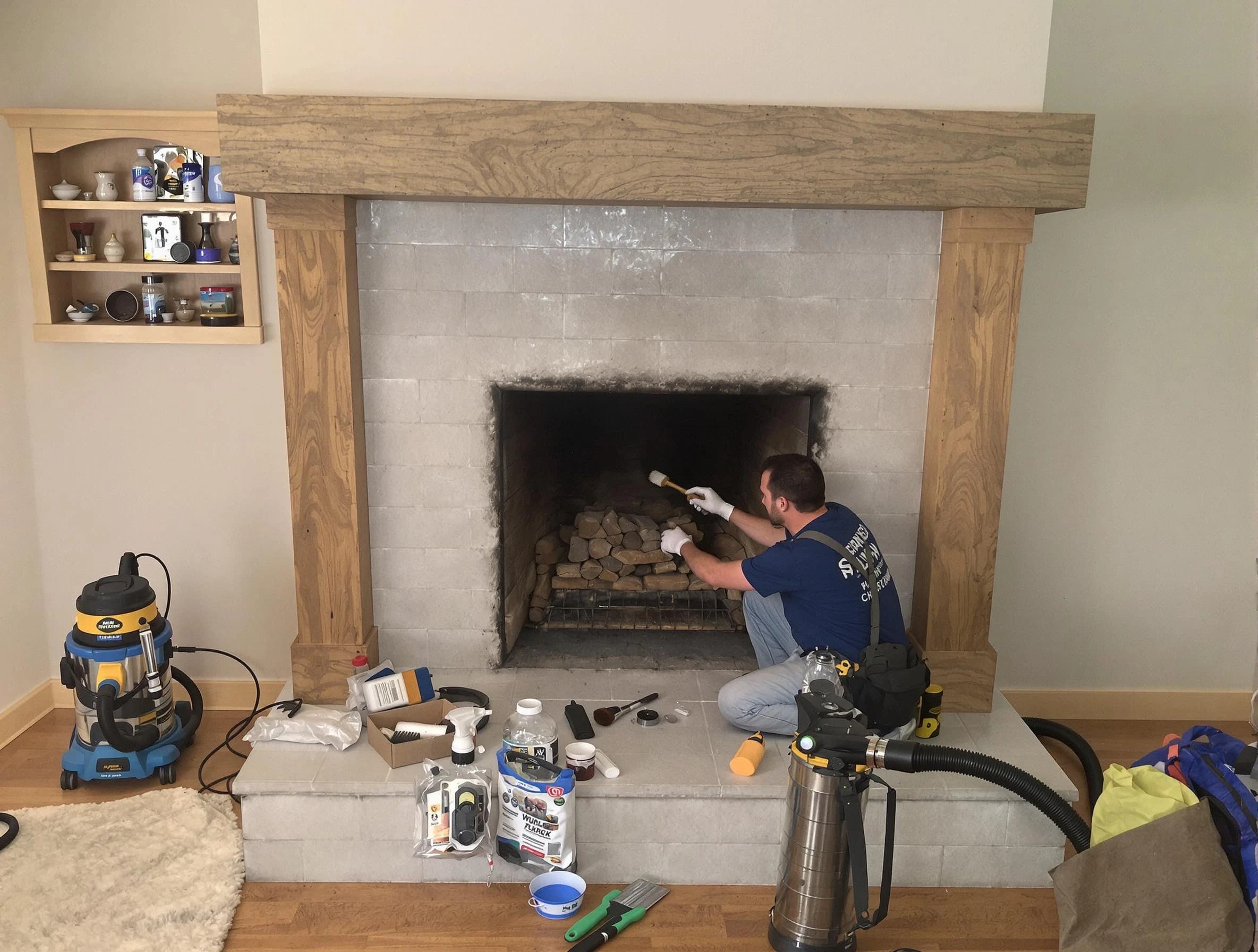 Detailed creosote removal process by Tewksbury Chimney Sweep in Tewksbury, MA
