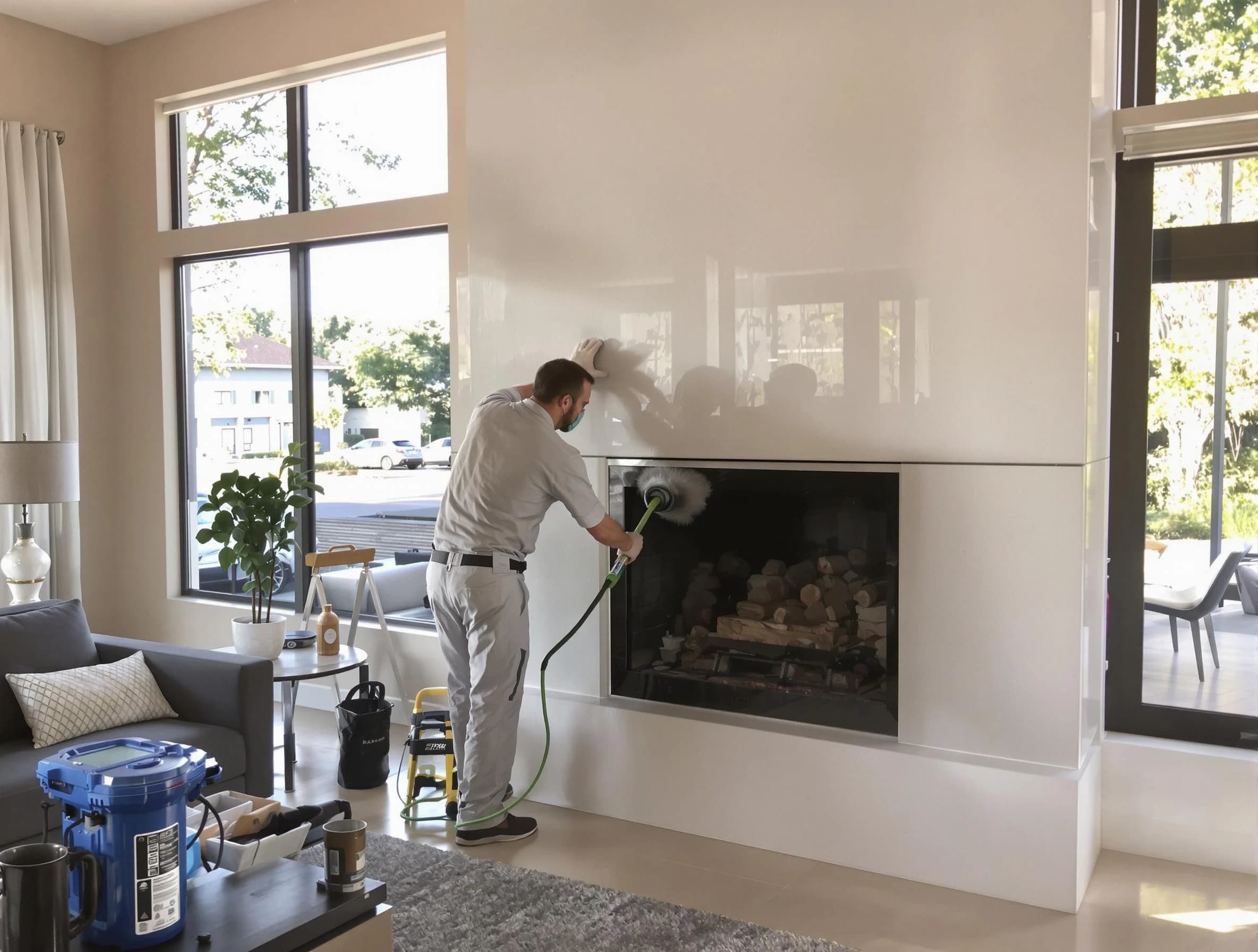 Tewksbury Chimney Sweep performing thorough soot removal in Tewksbury, MA