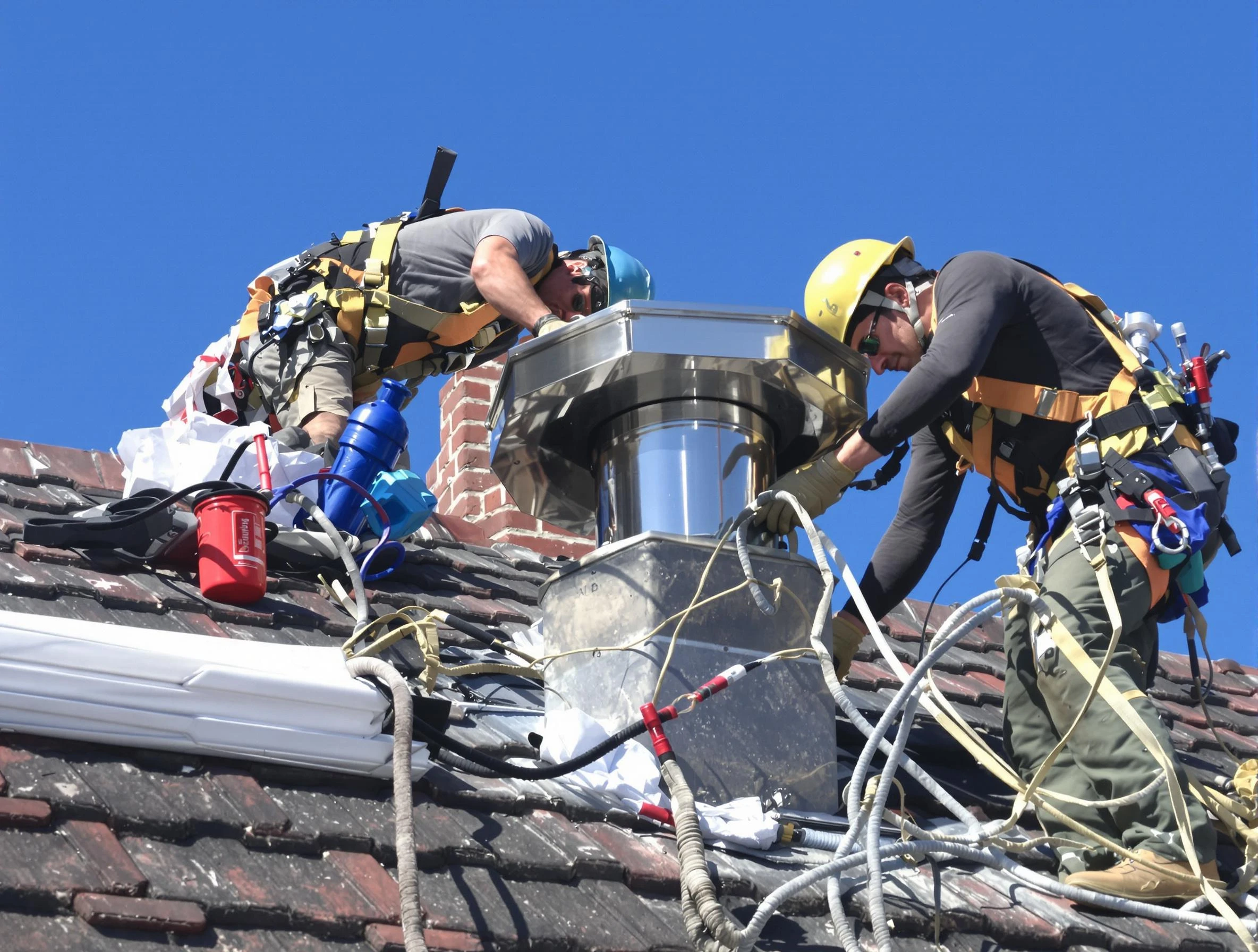 Protective chimney cap installed by Tewksbury Chimney Sweep in Tewksbury, MA