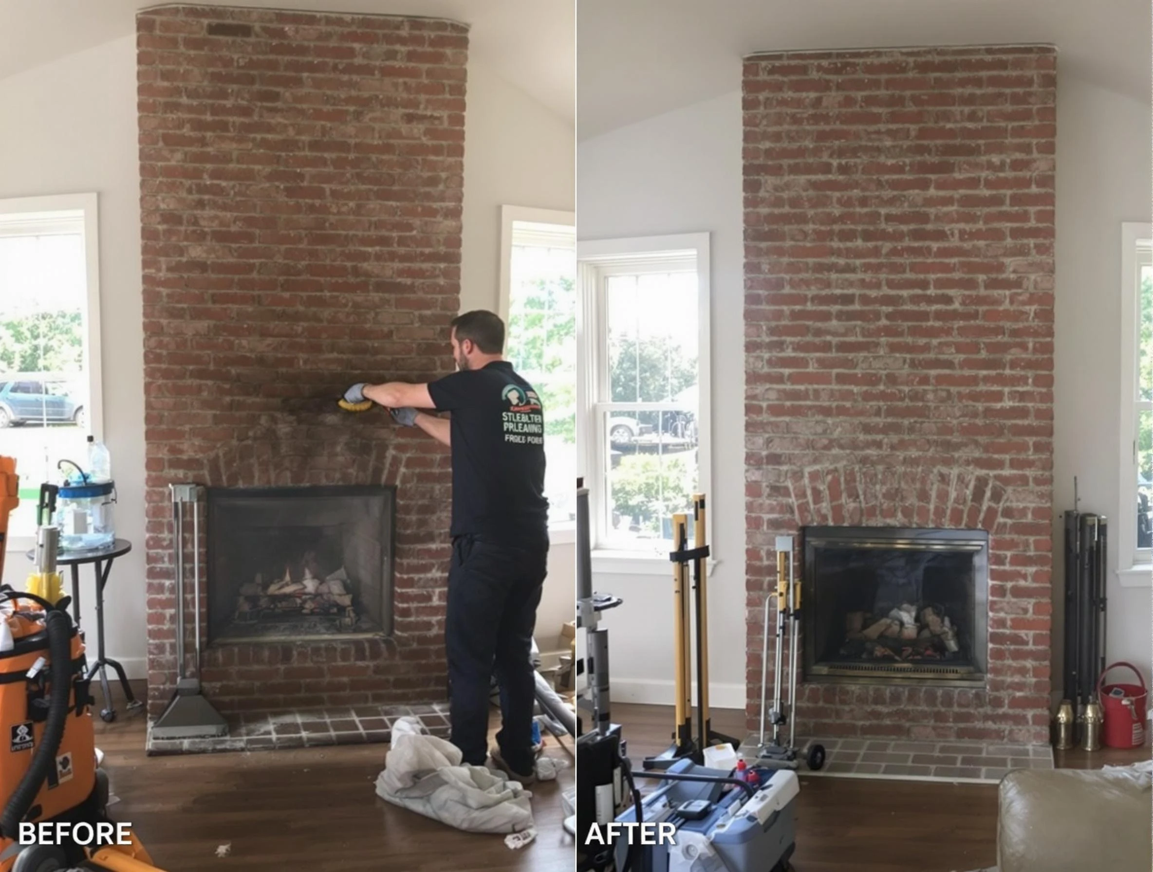 Finished chimney sweeping service by Tewksbury Chimney Sweep in Tewksbury, MA